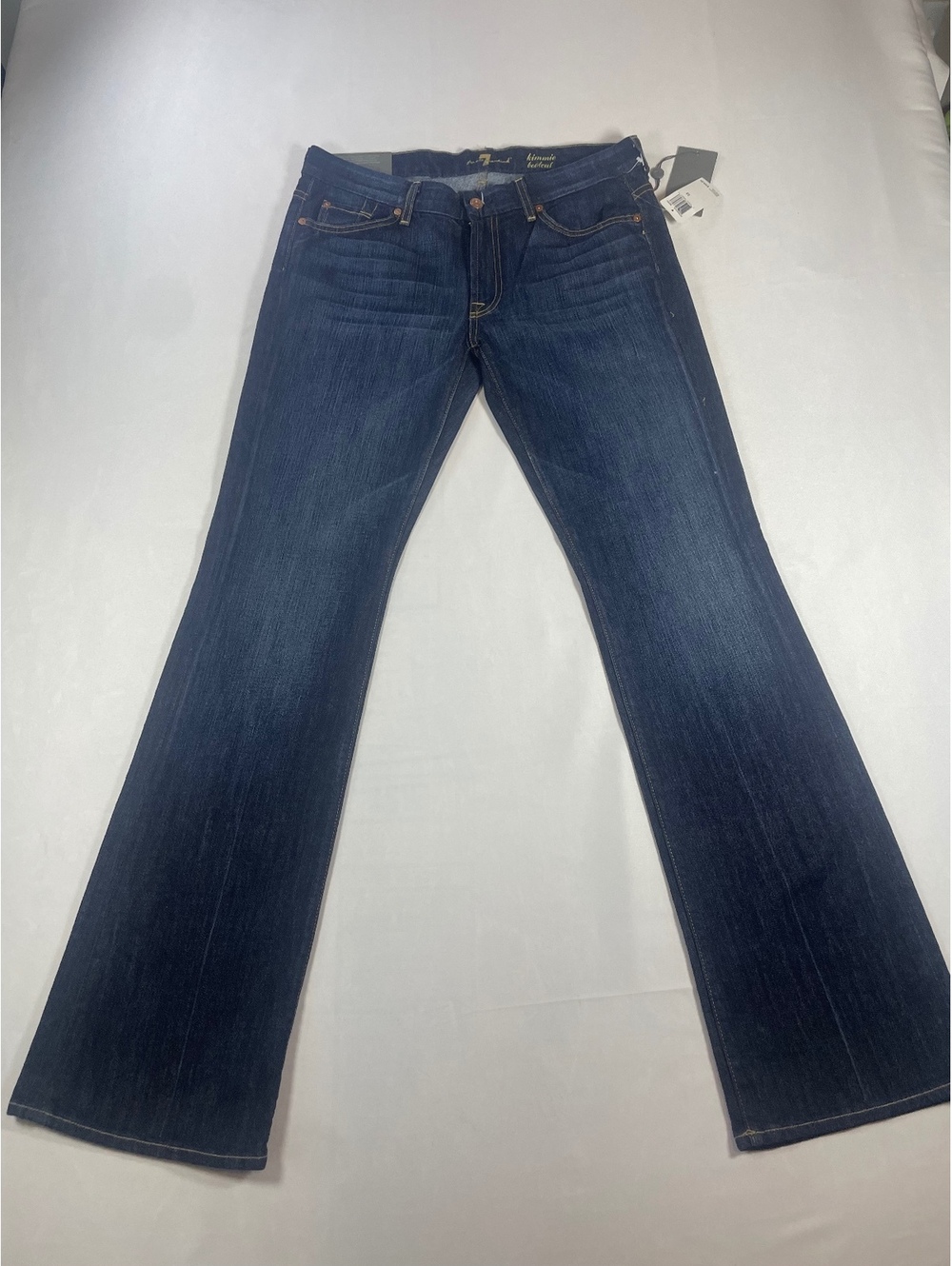 7 For All Mankind Kimmie Bootcut Jeans NWT Size 32 Dark Wash Denim